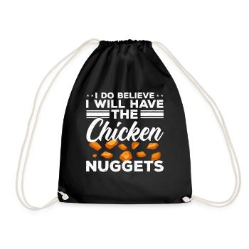 I think I will have the chicken nuggets nu - Drawstring Bag - black - Front