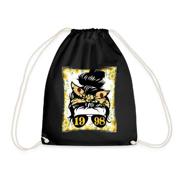 Tournesol Maman Née 1998 Anniversaire - Sac de sport léger - noir - Devant