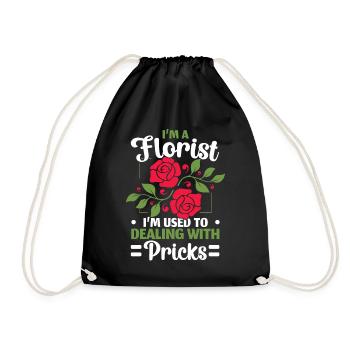 Je suis fleuriste, j’ai l’habitude de m’occuper des points de suture - Sac de sport léger - noir - Devant