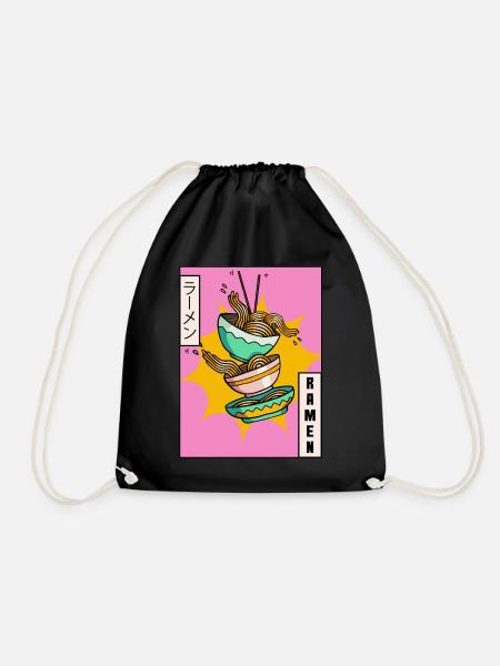 Ramen Noodles Japonais Vaporwave Esthétique Ges - Sac de sport léger - noir