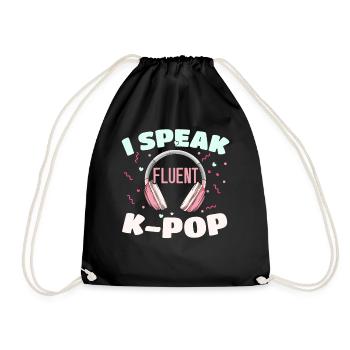 Je parle couramment K-Pop Korean Pop Music K- - Sac de sport léger - noir - Devant
