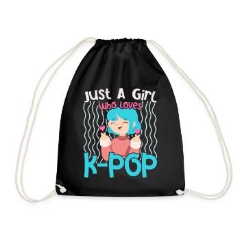 Juste une fille qui aime K-Pop Corée Popm coréen - Sac de sport léger - noir - Devant