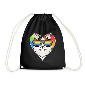 Chat LGBT Turc Van Rainbow - Sac de sport léger - noir - Devant