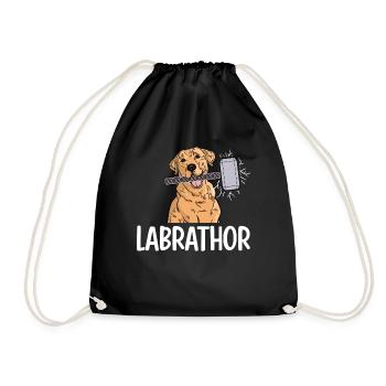Labrathor Labrador Retriever Golden Retriever - Sac de sport léger - noir - Devant