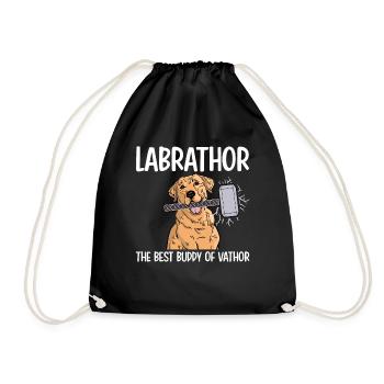 Labrathor Labrador Retriever Golden Retriever - Sac de sport léger - noir - Devant
