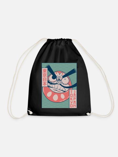 Daruma Doll Tokyo Japon Esthétique japonaise Gesch - Sac de sport léger - noir