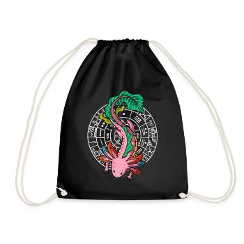 Quetzalcoatl Axolotl Vieux Serpent Aztèque Maya - Sac de sport léger - noir - Devant