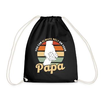 Reliable Father Dad Papa - Drawstring Bag - black - Front