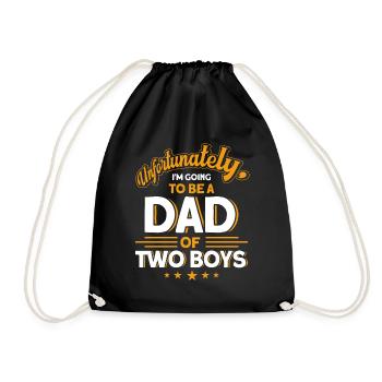 Prix Père Papa Deux Garçons - Sac de sport léger - noir - Devant