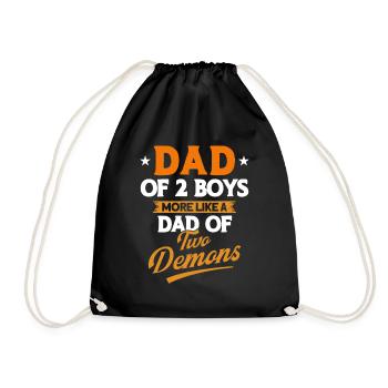 Démons Père Papa Deux Garçons - Sac de sport léger - noir - Devant