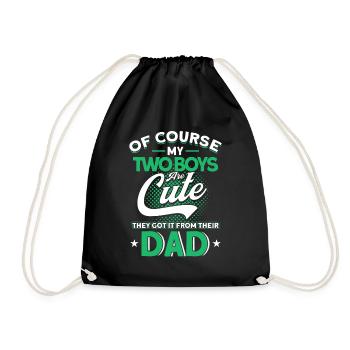 Vendanges Père Papa Deux garçons - Sac de sport léger - noir - Devant