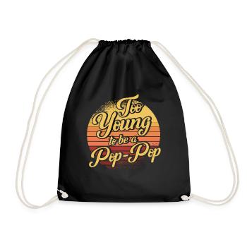 Pop-Pop Grandpa Grandfather Grandfather - Drawstring Bag - black - Front