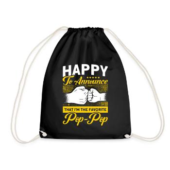 Pop-Pop Grandpa Grandfather Grandfather - Drawstring Bag - black - Front