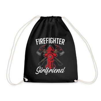 Pompier Petite amie Pompier pompier - Sac de sport léger - noir - Devant