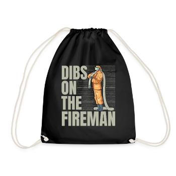 Dibs sur le pompier pompier pompier Fe - Sac de sport léger - noir - Devant