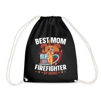 Meilleure mère pompier de jour au feu de nuit - Sac de sport léger - noir - Devant
