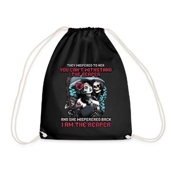 I Am The Grim Reaper Dia De Los Muertos - Drawstring Bag - black - Front