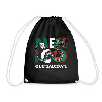 Quetzalcoatl Azteken Maya Inka Tolteken Geschenk - Turnbeutel - Schwarz - Vorne