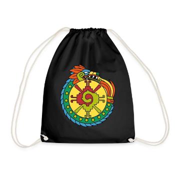 Quetzalcoatl Ouroboros Aztèques Ancien Maya Inca Gesc - Sac de sport léger - noir - Devant
