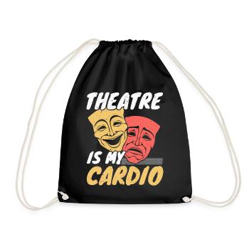 Theatre is my heart Broadway stage performance - Drawstring Bag - black - Front