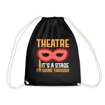 Theater Es ist eine Bühne, durch die ich gehe Broa - Turnbeutel - Schwarz - Vorne