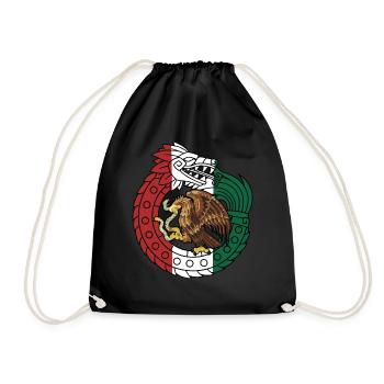 Quetzalcoatl Ouroboros Serpent aztèque Maya Ge - Sac de sport léger - noir - Devant