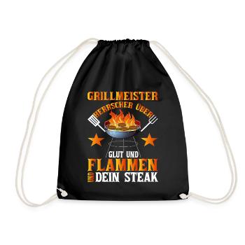 Offizieller Bundes grillmeister Grill & Barbecue - Turnbeutel - Schwarz - Vorne