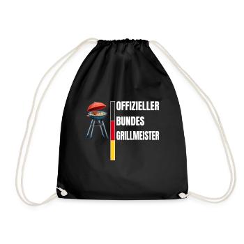 Offizieller Bundesgrillmeister Grill & Barbecue - Turnbeutel - Schwarz - Vorne