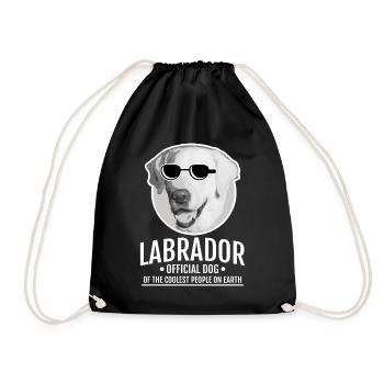 Labrador Offizieller Hund der coolsten Menschen de - Turnbeutel - Schwarz - Vorne