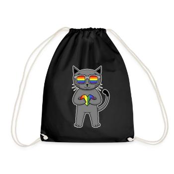 CHAT LGBT British Shorthair Rainbow - Sac de sport léger - noir - Devant