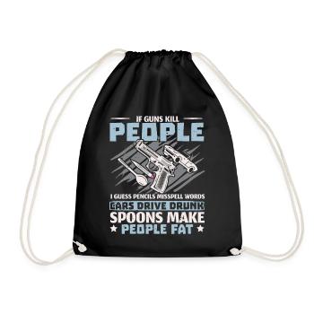 Second Amendment to the Constitution Gun Rights 2. - Drawstring Bag - black - Front