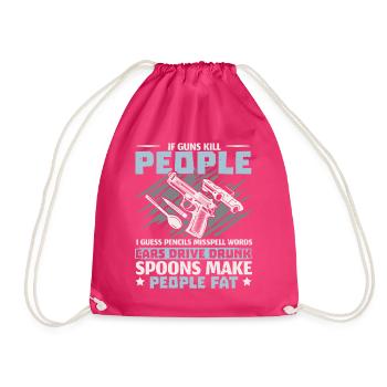 Second Amendment to the Constitution Gun Rights 2. - Drawstring Bag - fuchsia - Front