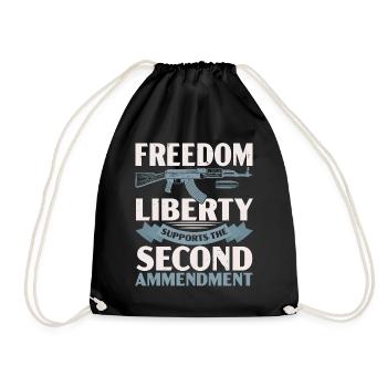 Freedom Liberty Unterstützt Den Zweiten Verfassung - Turnbeutel - Schwarz - Vorne