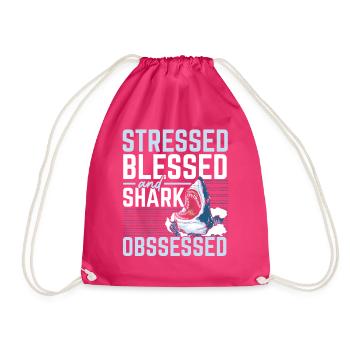 Stressé, béni et obsédé par les requins Meeresb - Sac de sport léger - fuchsia - Devant
