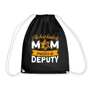 Mama Assistant Sheriff Mama Mother - Drawstring Bag - black - Front