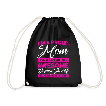 Proud Mama Assistant Sheriff Mama Mother - Drawstring Bag - black - Front