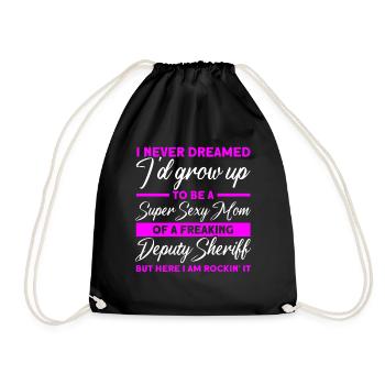Mama Assistant Sheriff Mama Mother - Drawstring Bag - black - Front