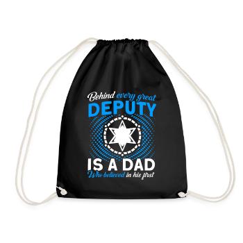 Papa Shérif adjoint Papa Père - Sac de sport léger - noir - Devant
