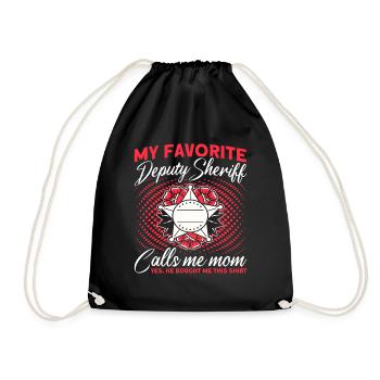 Mama Assistant Sheriff Mama Mother - Drawstring Bag - black - Front