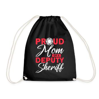 Proud Mama Assistant Sheriff Mama Mother - Drawstring Bag - black - Front
