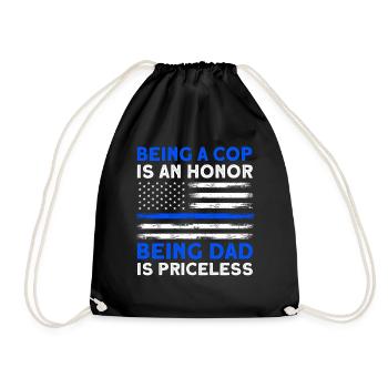 Papa PoliceMan Police Grand-père - Sac de sport léger - noir - Devant