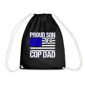 Fils d’un policier Police Grand-père - Sac de sport léger - noir - Devant