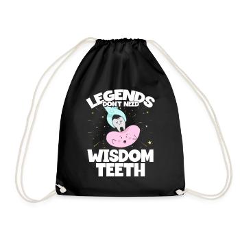 Wisdom Teeth Wisdom Tooth Patient Dentist - Drawstring Bag - black - Front