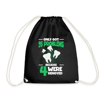 Wisdom Teeth Wisdom Tooth Patient Dentist - Drawstring Bag - black - Front