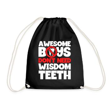 Wisdom Teeth Wisdom Tooth Patient Dentist - Drawstring Bag - black - Front