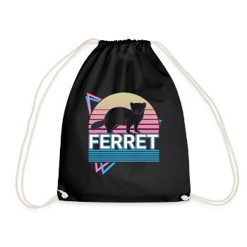 Ferret Retro Cadeau - Sac de sport léger - noir - Devant