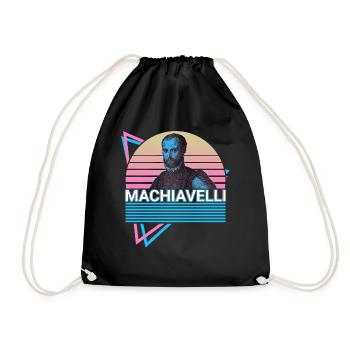 Niccolo Machiaveli The Prince Gift - Drawstring Bag - black - Front