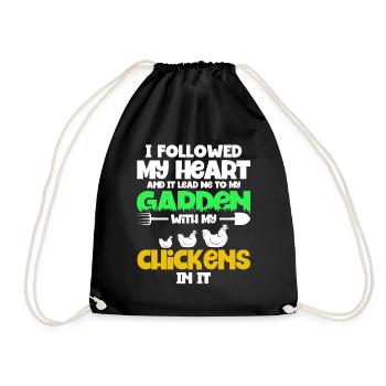 Jardinier Jardinier Éleveur de poulet Mangeoire à poulet - Sac de sport léger - noir - Devant