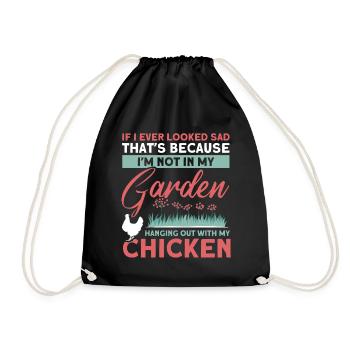 Jardinier Jardinier Éleveur de poulet Mangeoire à poulet - Sac de sport léger - noir - Devant