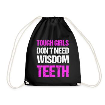 Wisdom Teeth Wisdom Tooth Patient Dentist - Drawstring Bag - black - Front